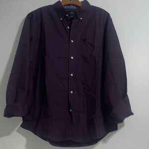 American Eagle Outfitters Dark Purple Casual Shirt